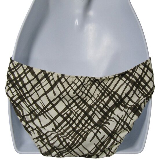 TRINA TURK Large Brown RETRO Mod Abstract HALTER One Piece Swim Suit Resort - Picture 7 of 12